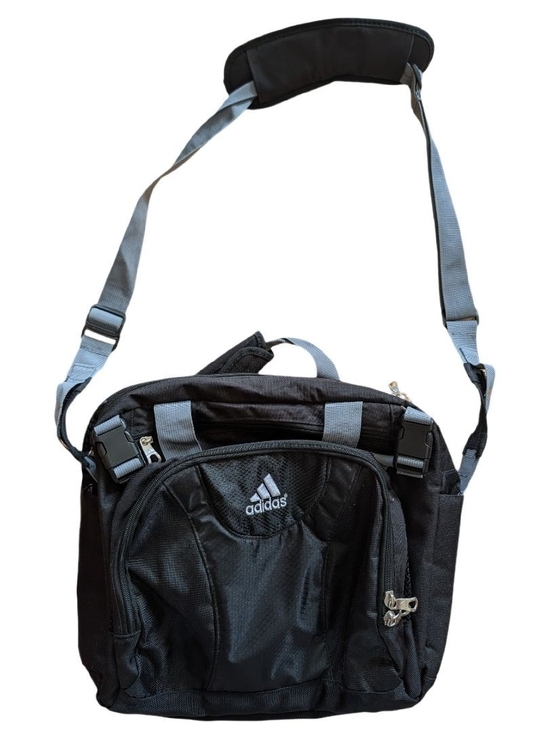 adidas Other - Adidas Calhoun Messenger Spring Load Shoulder Laptop Bag Black Agron Inc
